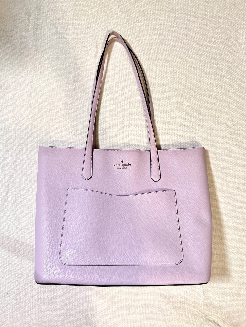 kate spade Lavender Pink Leather Tote with Front Pocket